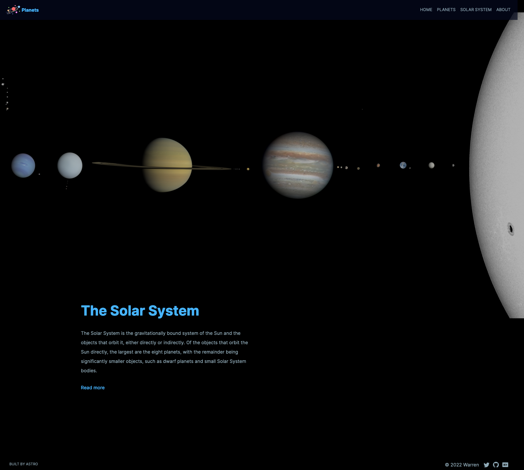 The Planets of Solar System